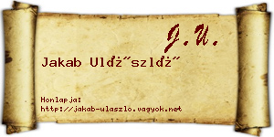 Jakab Ulászló névjegykártya