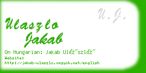 ulaszlo jakab business card